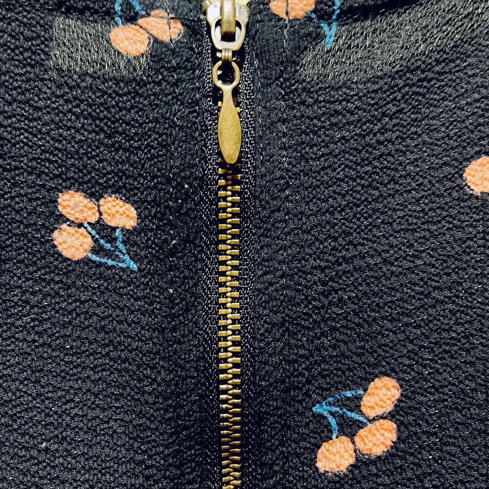 Black Cherry Pattern Wrap Dress Size Large - image 5